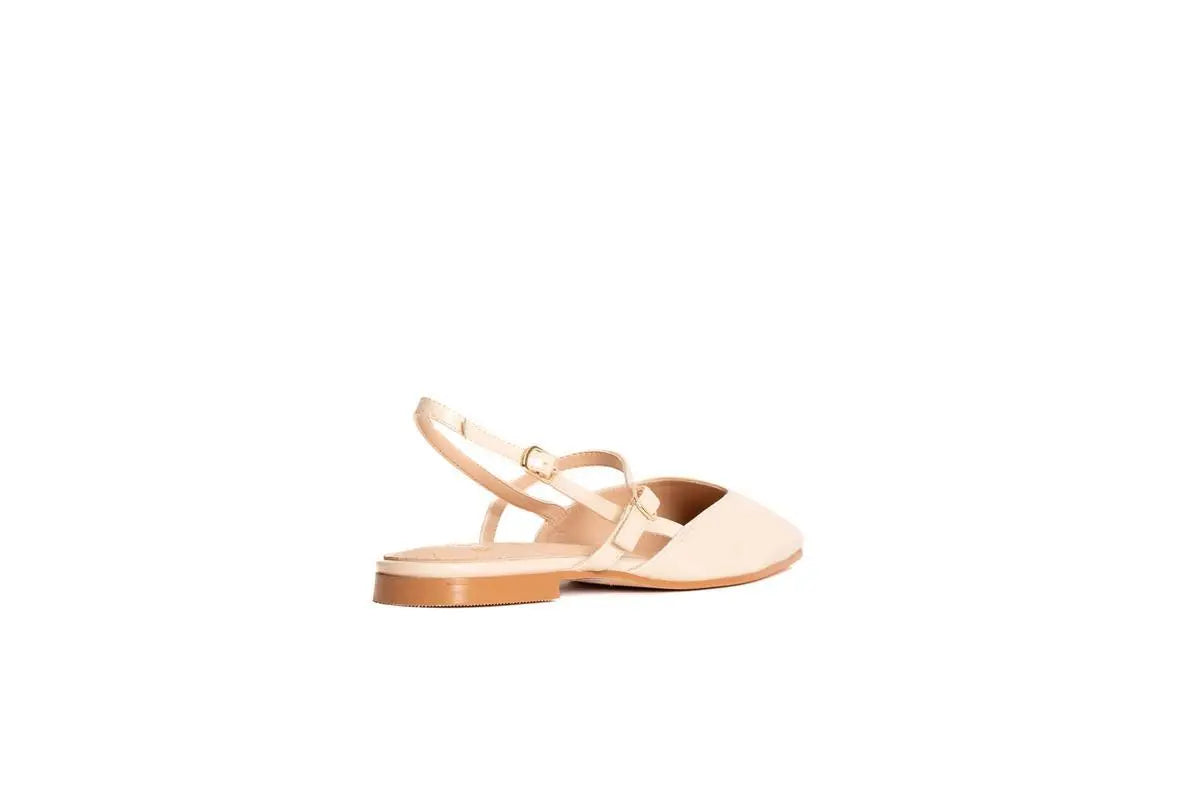 GD223 BALLERINA SLINGBACK BIANCO GOLD&GOLD