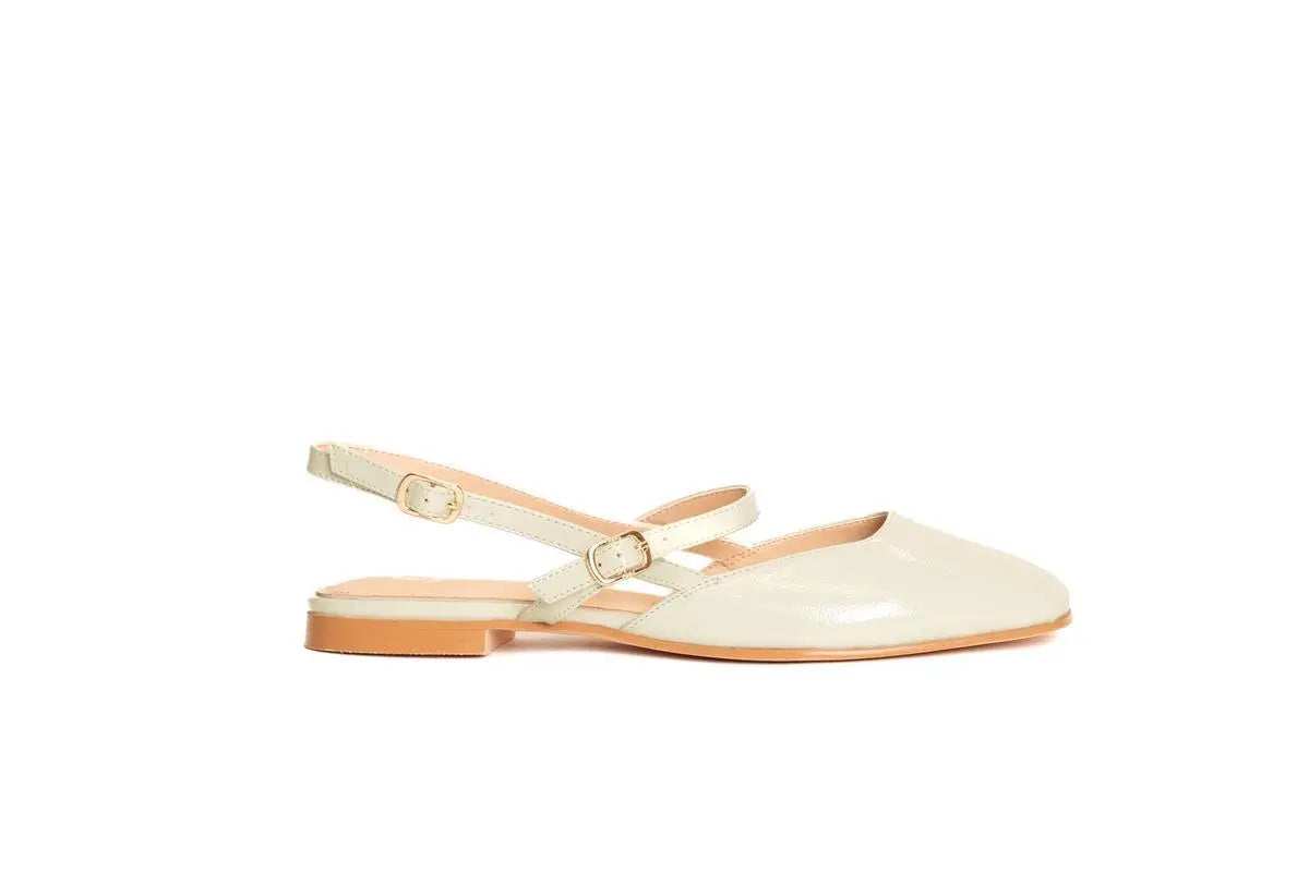 GD223 BALLERINA SLINGBACK VERDE GOLD&GOLD