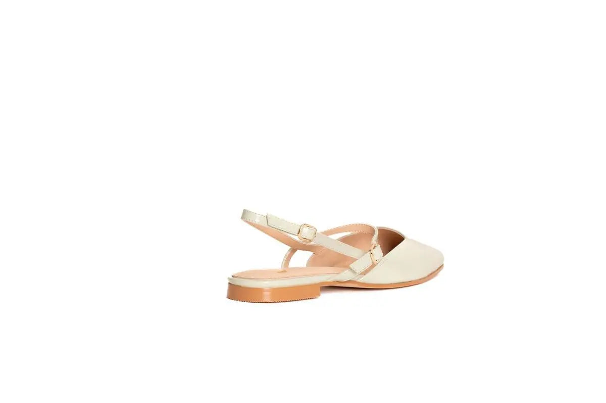 GD223 BALLERINA SLINGBACK VERDE GOLD&GOLD