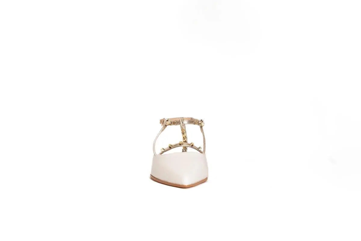 GD245 BALLERINA CON BORCHIE AL CINTURINO BIANCO GOLD&GOLD