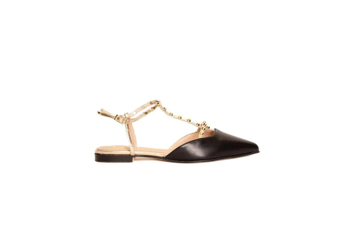 GD245 BALLERINA CON BORCHIE AL CINTURINO NERO GOLD&GOLD