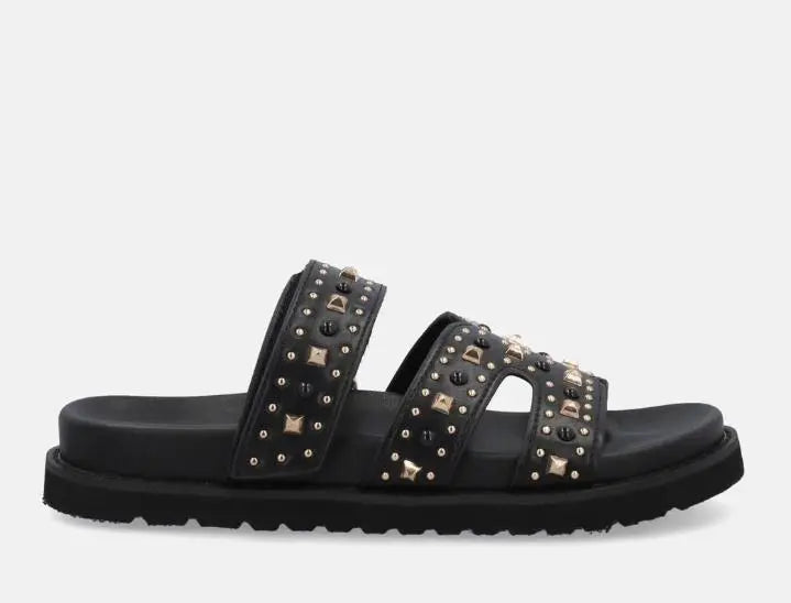 GH91 CIABATTA NERO GOLD&GOLD