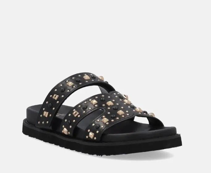 GH91 CIABATTA NERO GOLD&GOLD