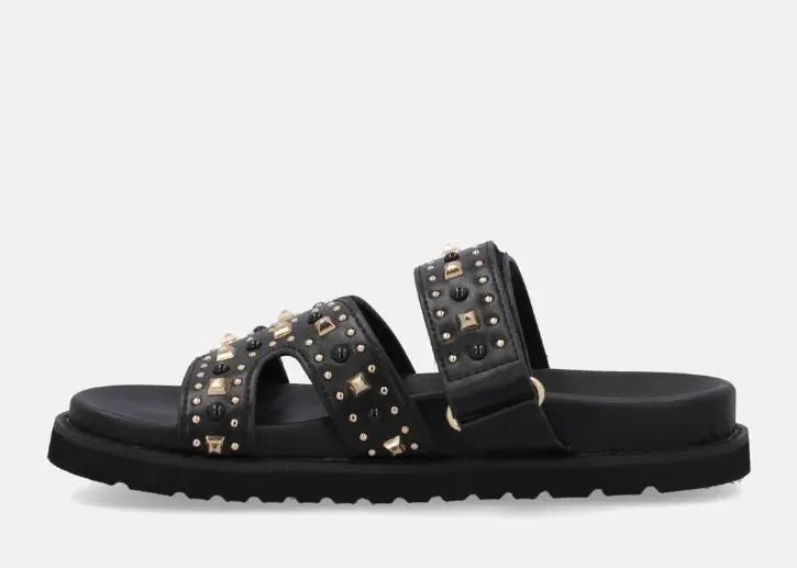 GH91 CIABATTA NERO GOLD&GOLD