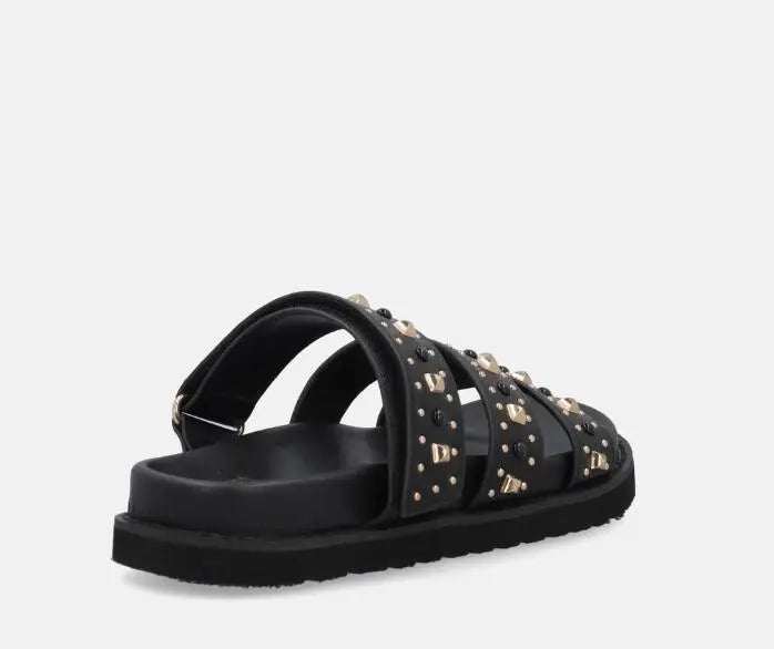 GH91 CIABATTA NERO GOLD&GOLD