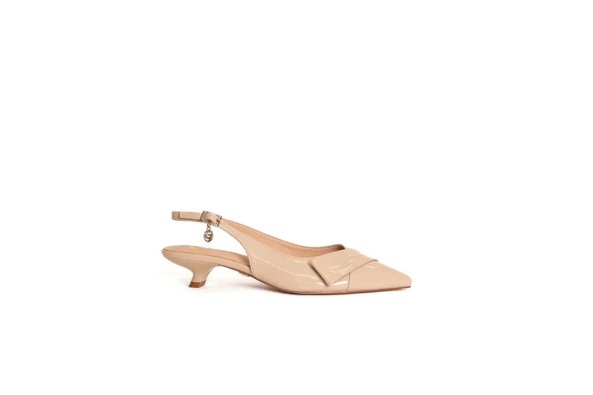 GO19 SLINGBACK CON FIOCCO BEIGE GOLD&GOLD