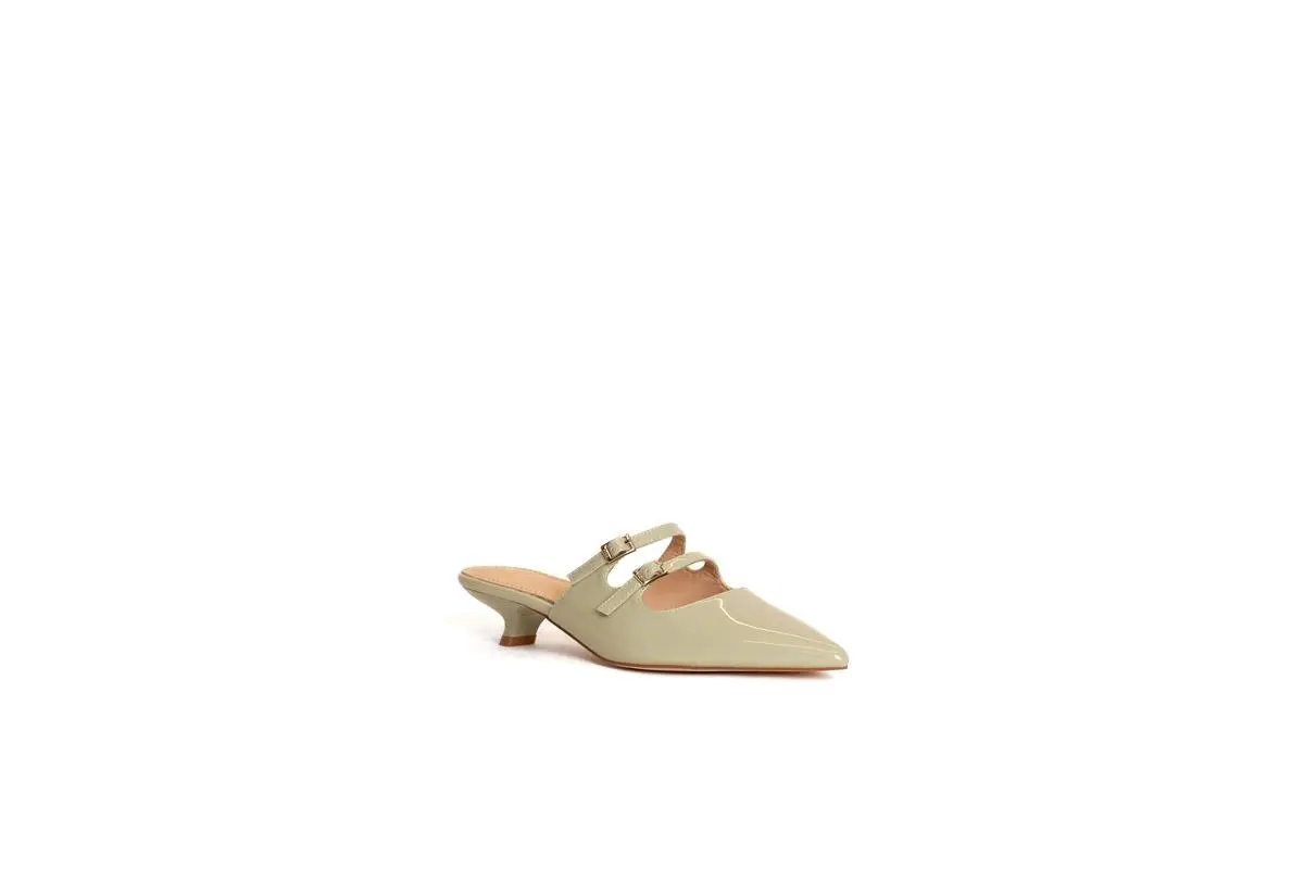 GO20 SABOT CON DOPPIO CINTURINO VERDE GOLD&GOLD