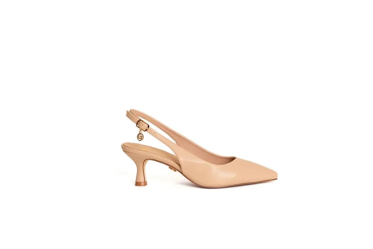 GP587 SLINGBACK NUDE GOLD&GOLD