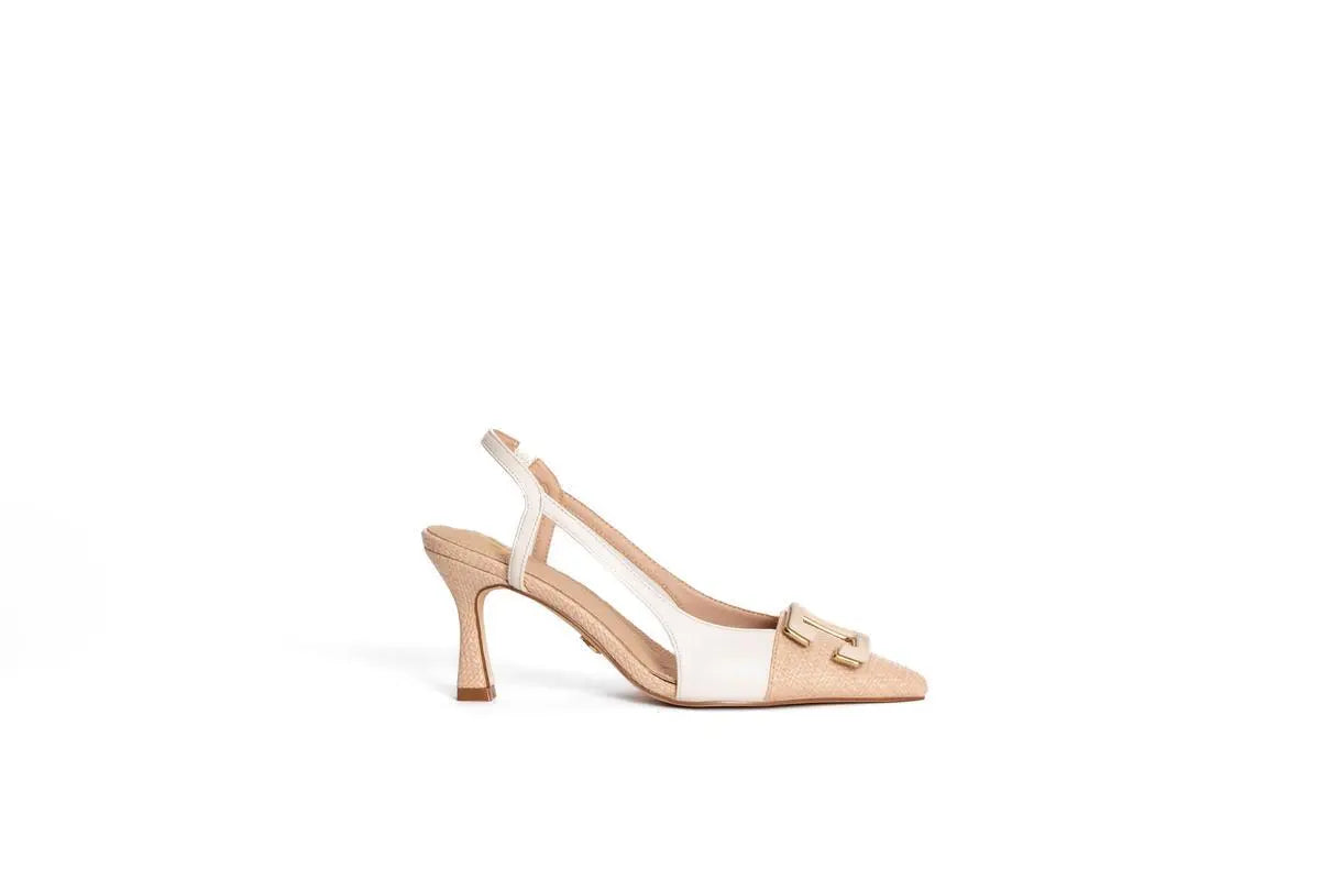 GP731 SLINGBACK CON ACCESSORIO BIANCO GOLD&GOLD