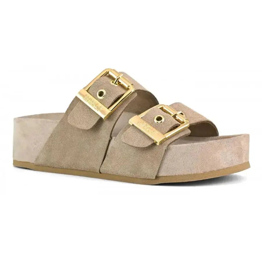 HC.DUNE02 TWO-BUCKLE SANDAL HIGHT FUSSBET BEIGE COLORS OF CALIFORNIA