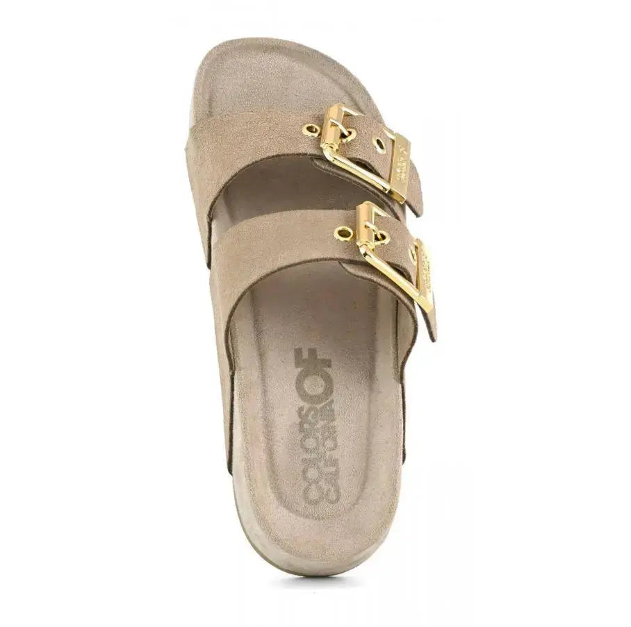 HC.DUNE02 TWO-BUCKLE SANDAL HIGHT FUSSBET BEIGE COLORS OF CALIFORNIA