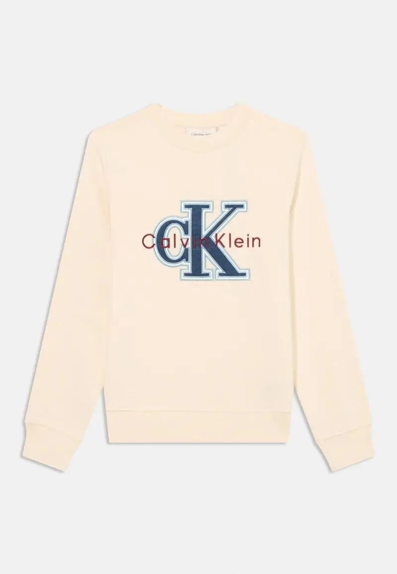 IB0IB02585T FESTIVE MONO SWEAT SHIRT BEIGE CALVIN KLEIN