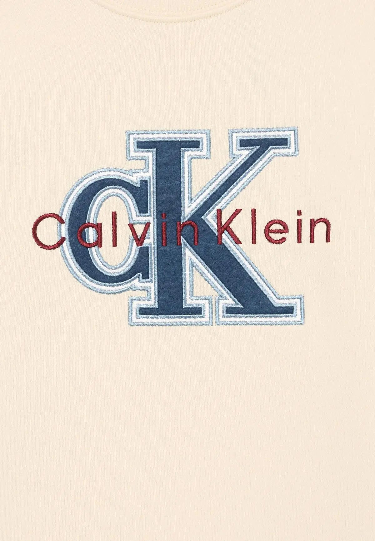 IB0IB02585T FESTIVE MONO SWEAT SHIRT BEIGE CALVIN KLEIN