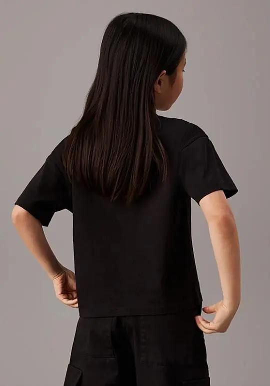 IG0IG02136T LOGO BOXY T SHIRT NERO CALVIN KLEIN