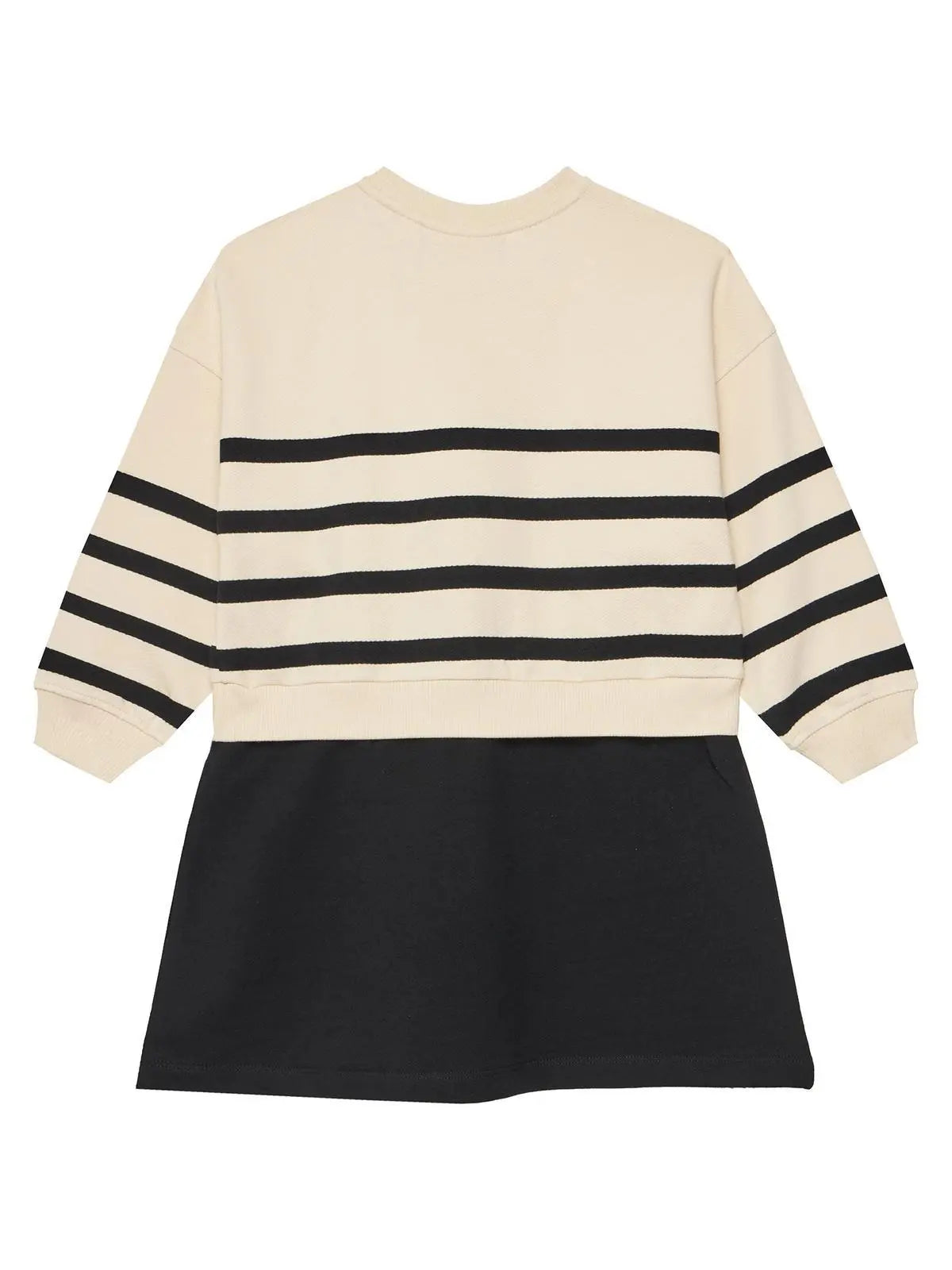 IG0IG02963T LS RELAXED TERRY DRESS BIANCO/NERO CALVIN KLEIN