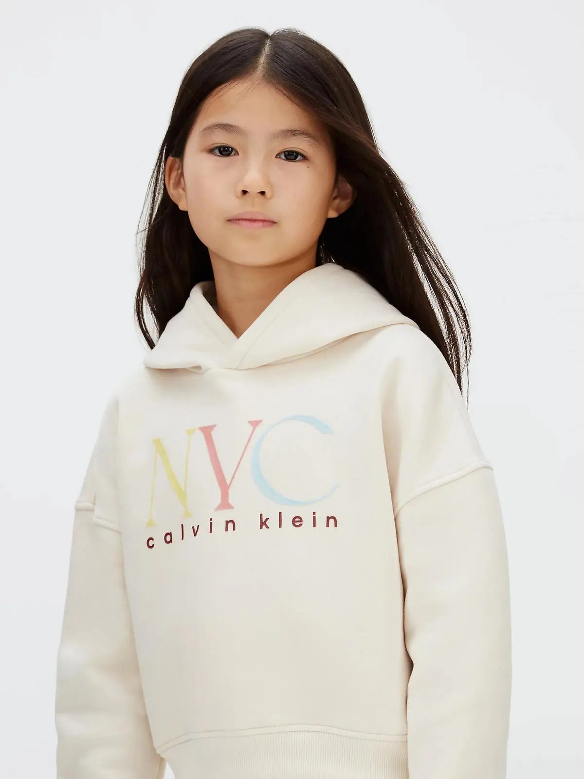 IG0IG03015J NYC GRAPHIC FLEECE HOODIE BEIGE CALVIN KLEIN
