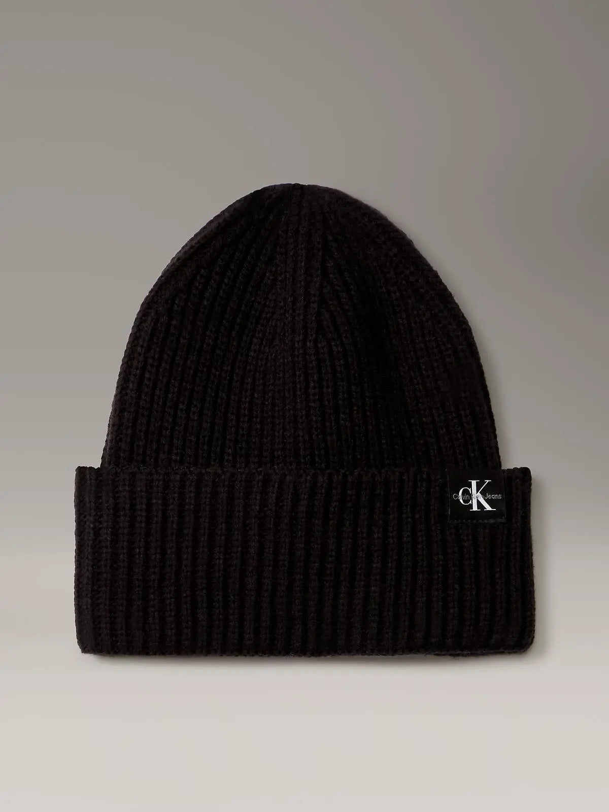 IU0IU00440 MONOGRAM RIB BEANIE NERO CALVIN KLEIN