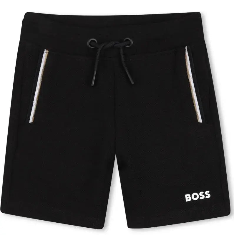 J52846 COMPLETO T-SHIRT + BERMUDA NERO BOSS