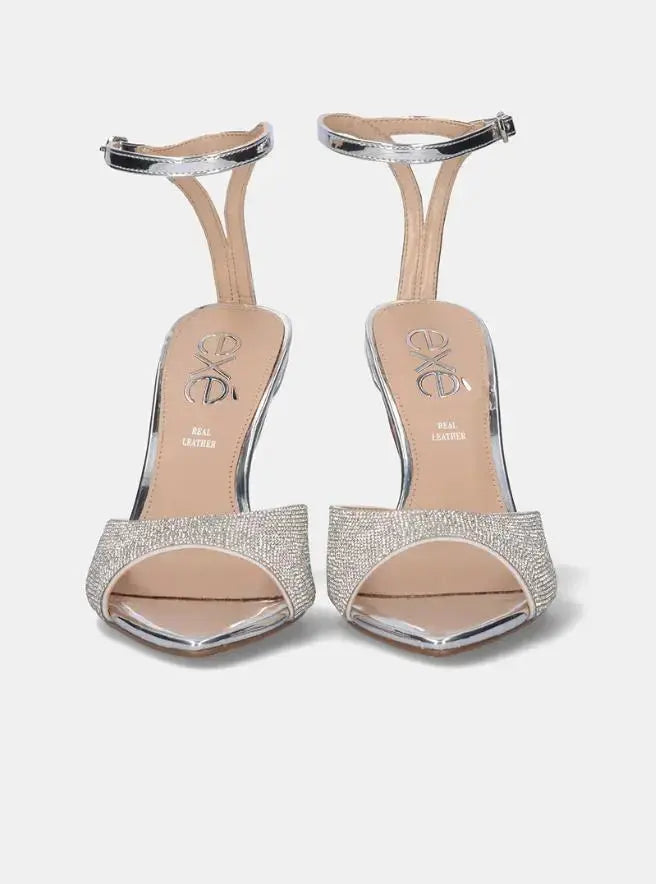 JOY-625 SHOES STRASS WITH ARGENTO EXE