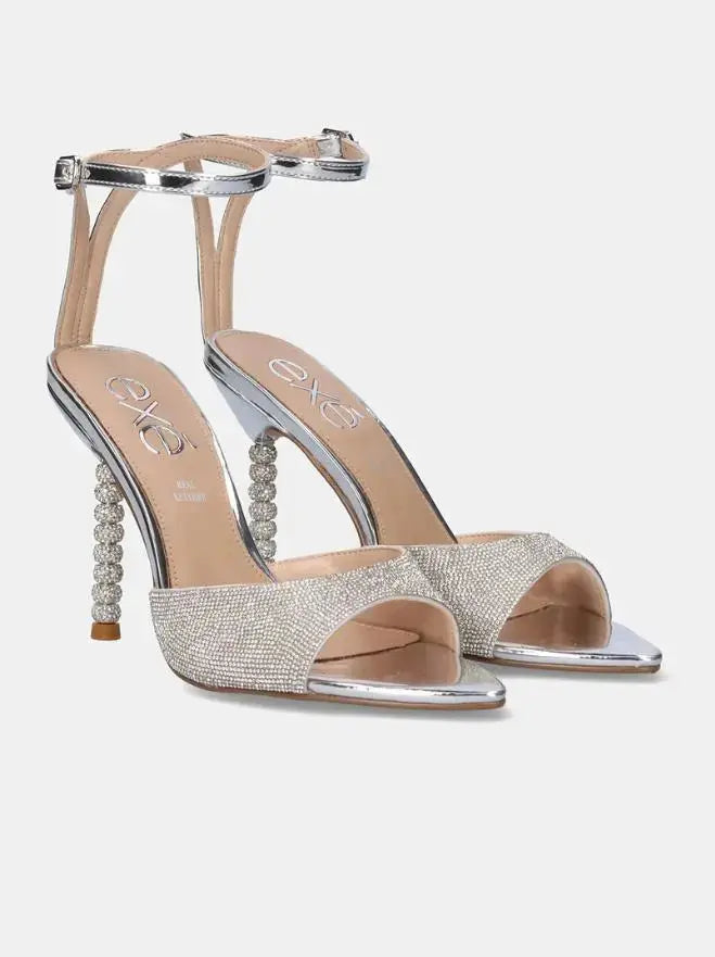 JOY-625 SHOES STRASS WITH ARGENTO EXE