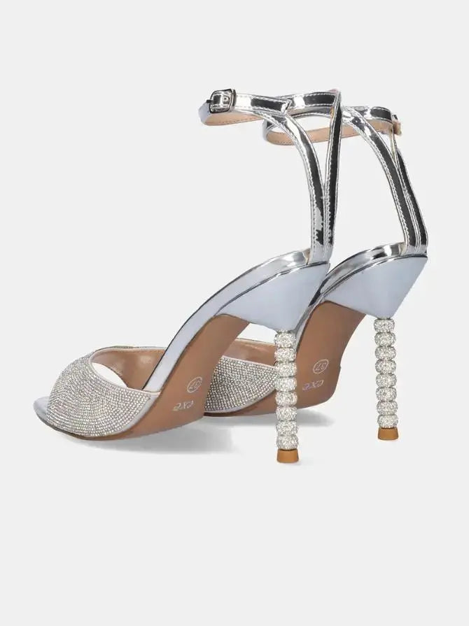 JOY-625 SHOES STRASS WITH ARGENTO EXE