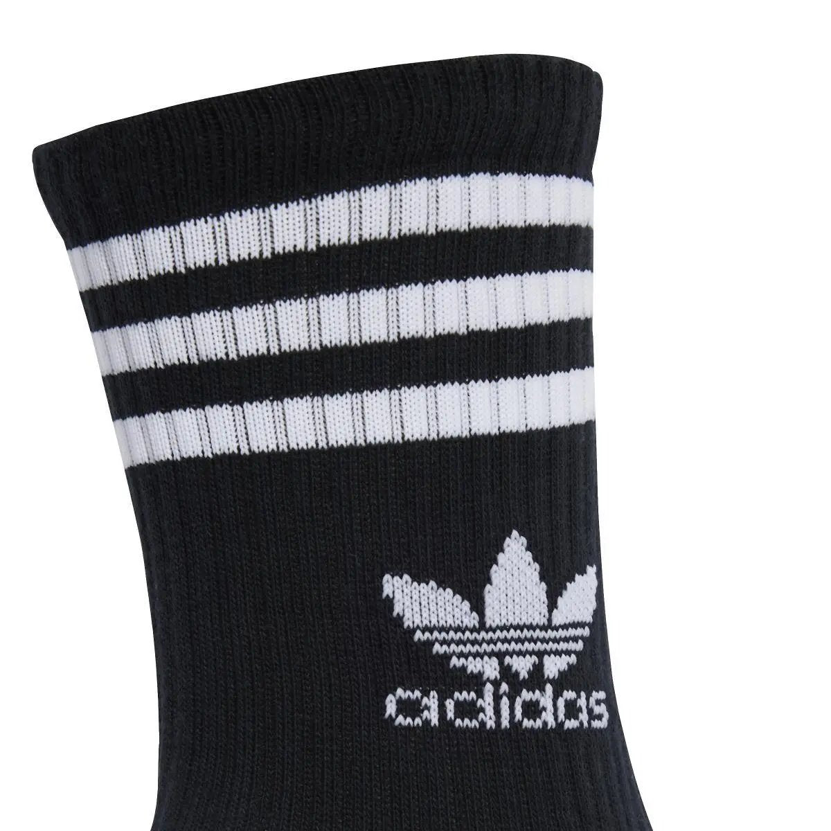 JY0231 3 STRIP CRW WHITE/BLACK ADIDAS