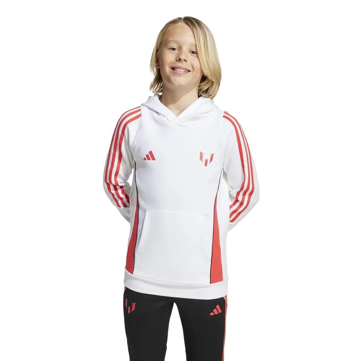 JY9524 MESSI HOODY BIANCO ADIDAS