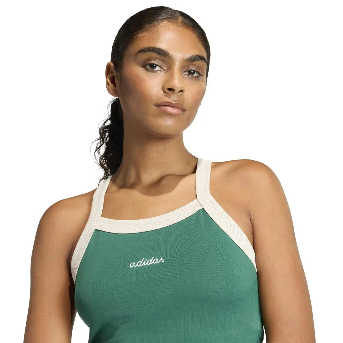 JZ0195 W CP TANK VERDE/BIANCO ADIDAS