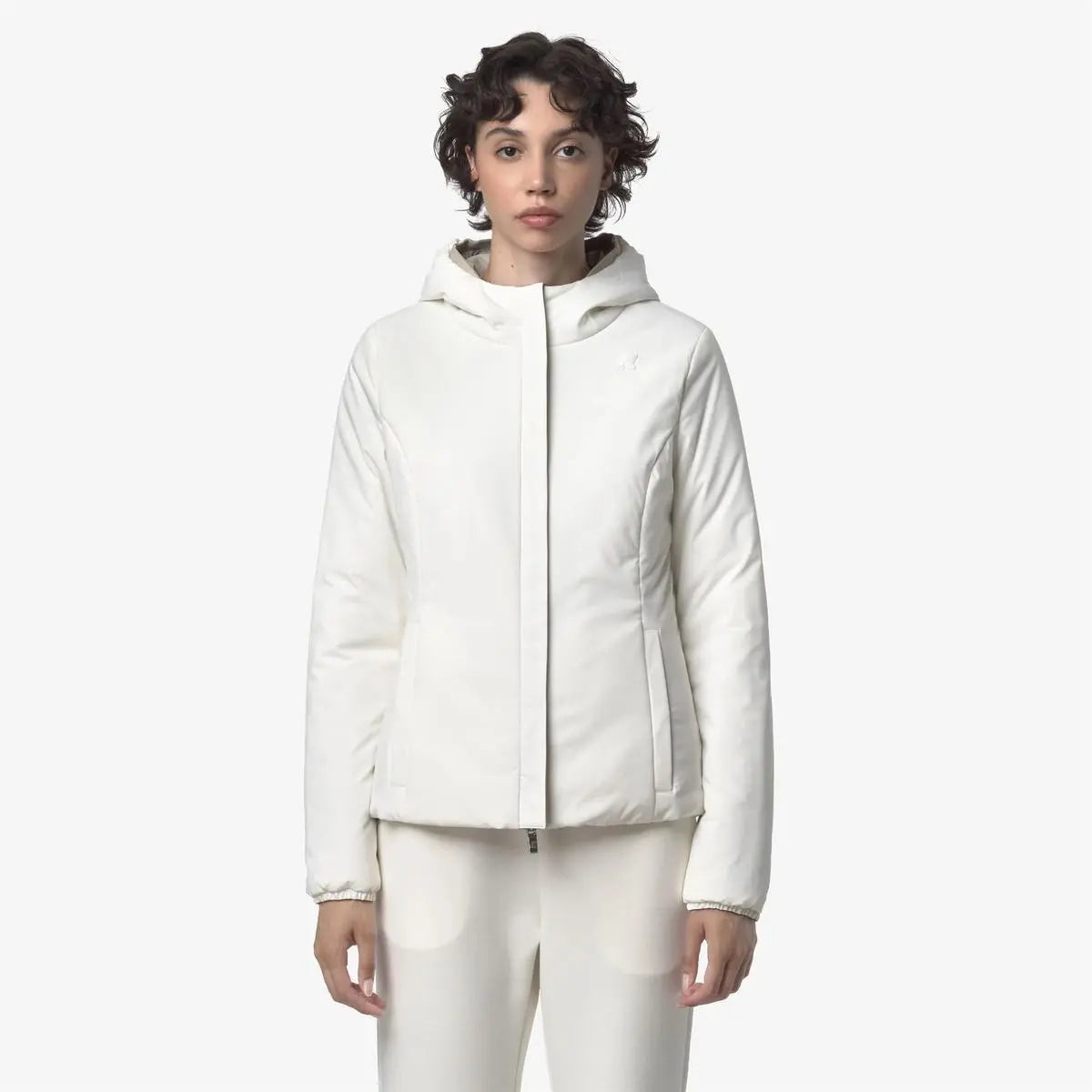 K6128TW LILY ST WARM DOUBLE CORTO BEIGE/BIANCO K-WAY