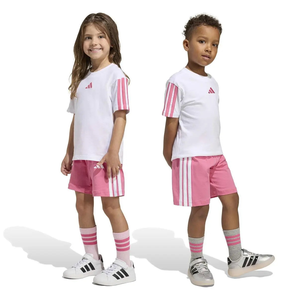 KC6147 LK 3S T-SET 160 BIANCO/ROSA ADIDAS