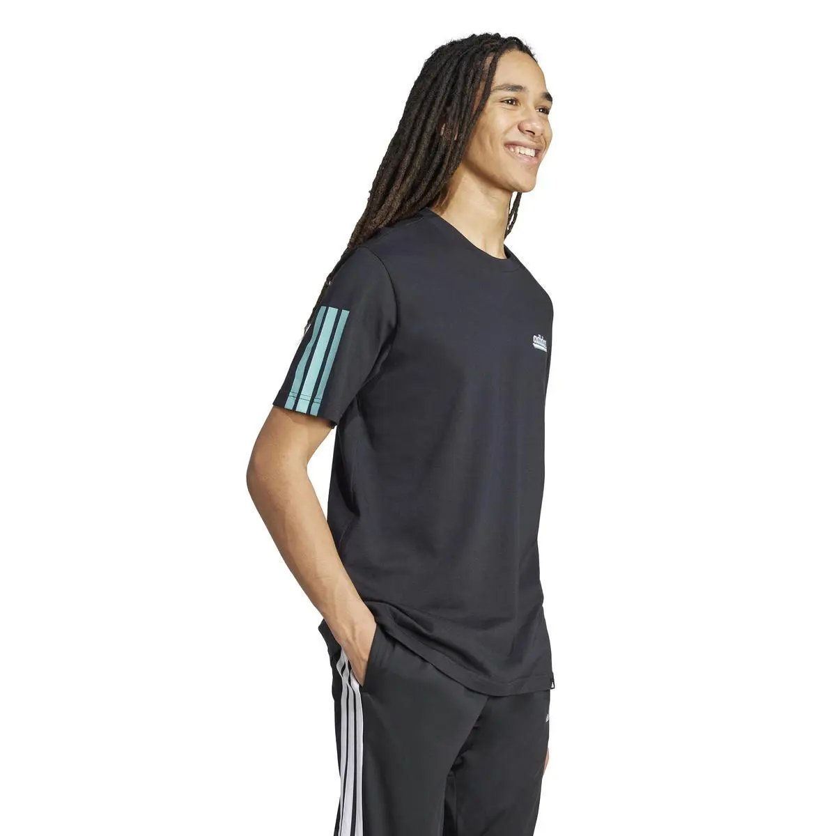 KD2259 M SCRIPT TEE NERO ADIDAS