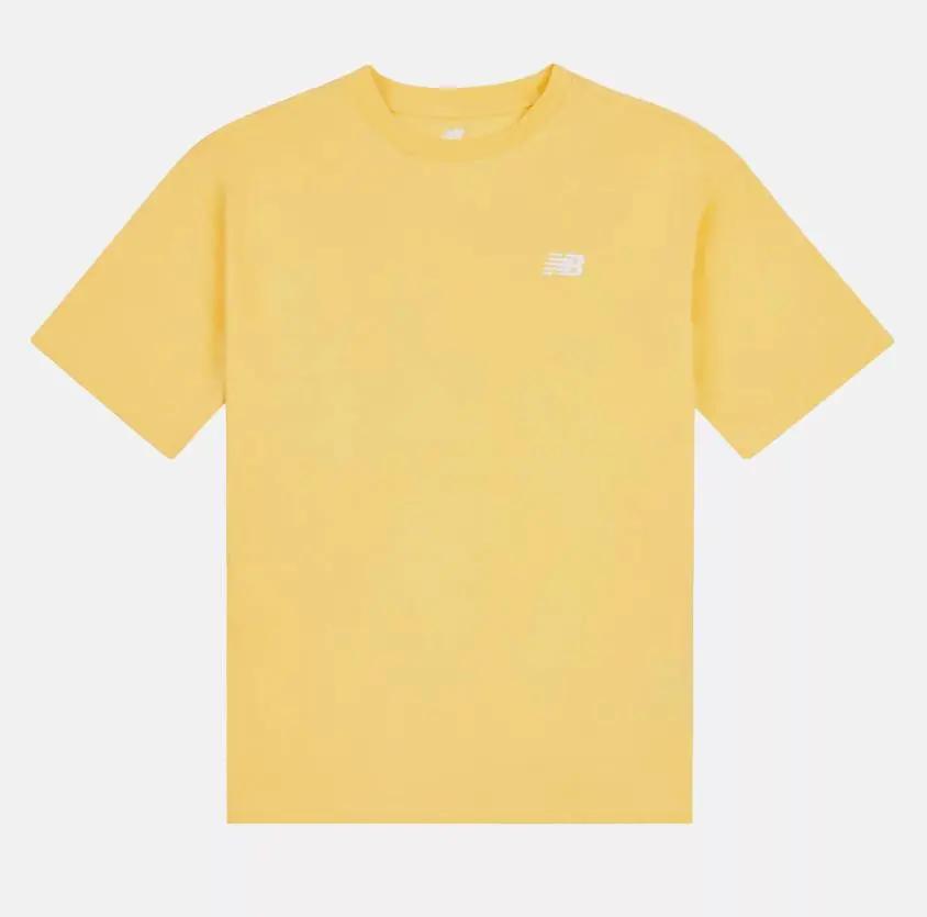 LAKB0001 JERSEY SMALL LOGO TEE GIALLO NEW BALANCE