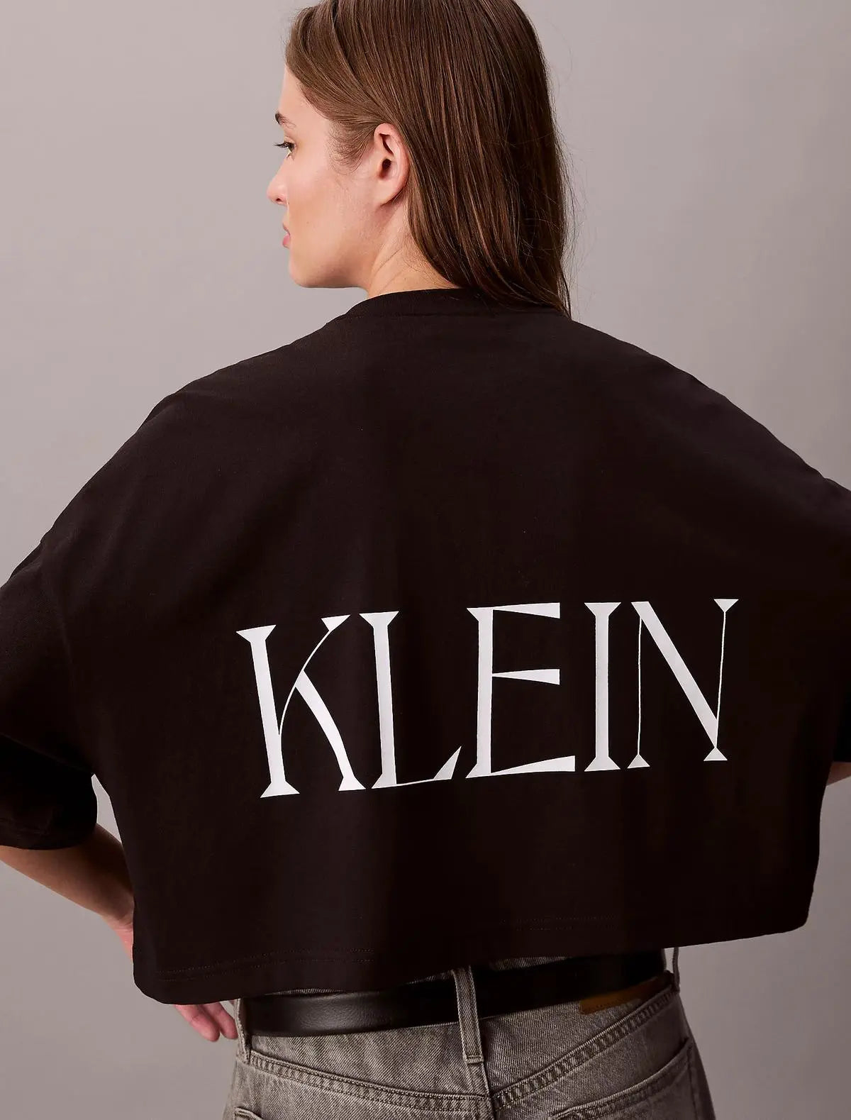 LV047D206G SS CALVIN KLEIN CROPPED GRAPHIC NERO CALVIN KLEIN