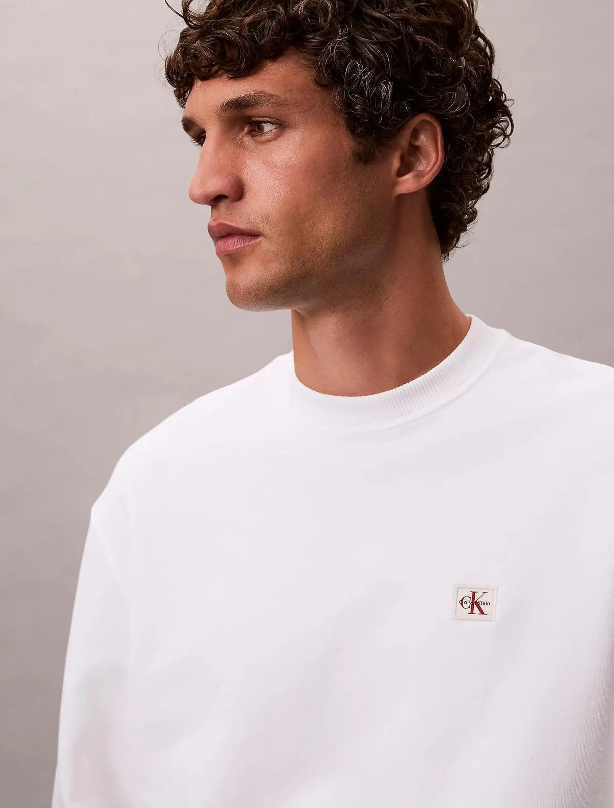 LV04RC273G LS EU 350TERRY SWTSHIRT BIANCO CALVIN KLEIN