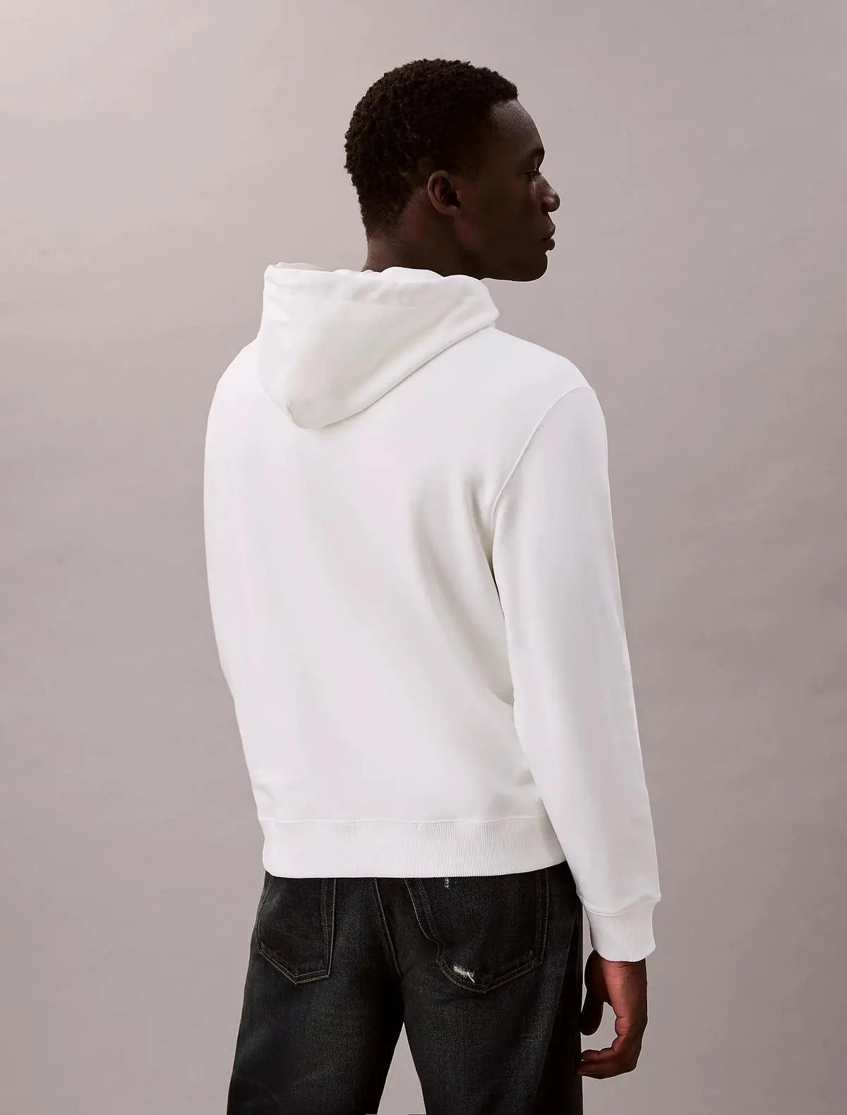 LV04RC274G LS EU 350TERRY HOODIE BIANCO CALVIN KLEIN