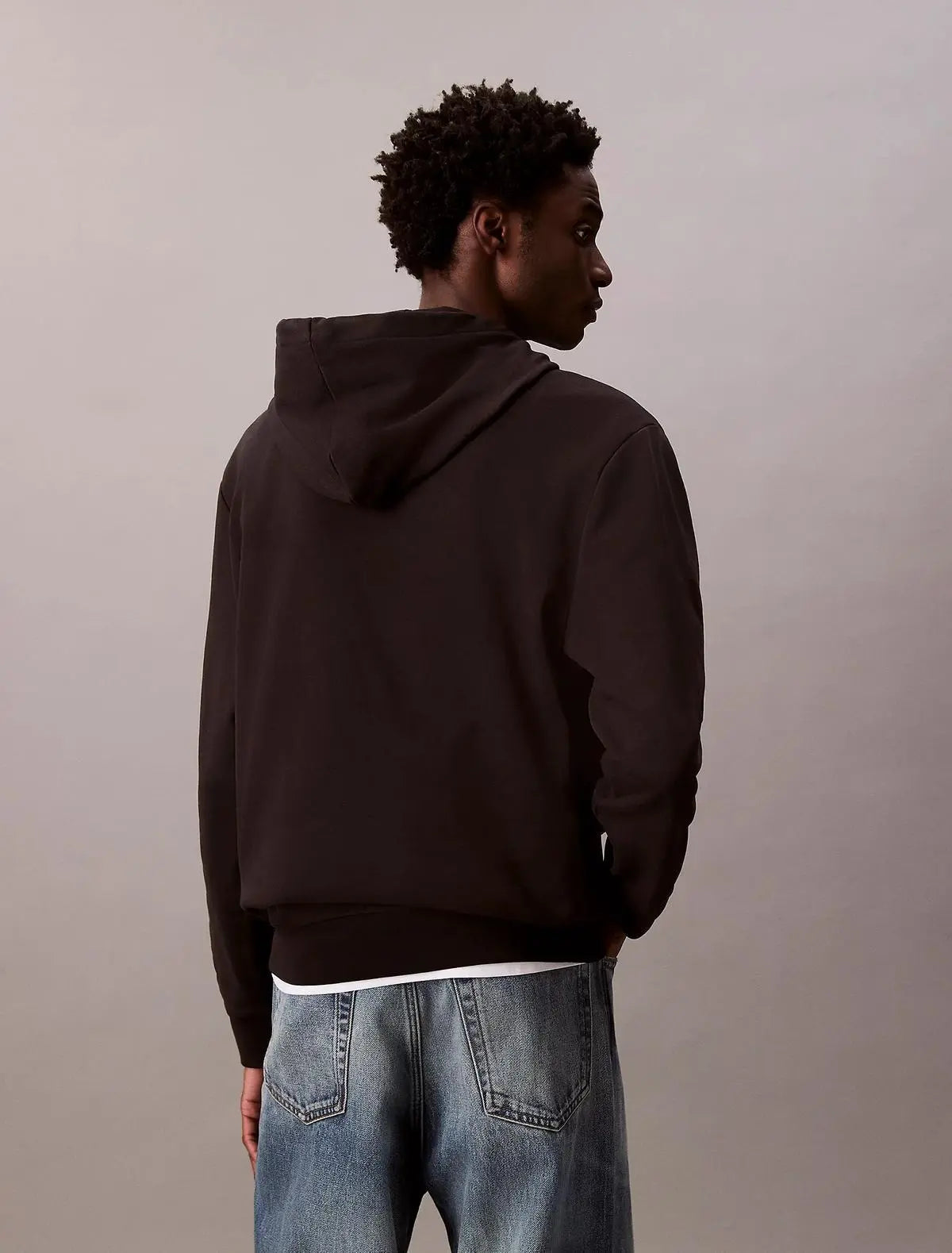 LV04RC274G LS EU 350TERRY HOODIE NERO CALVIN KLEIN