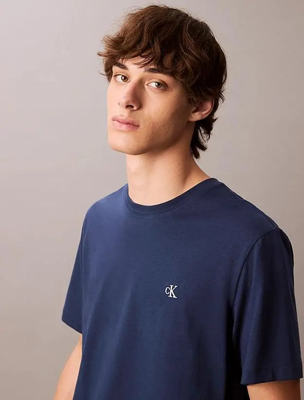 LV04RC275G SS EASY MONOGRAM TEE BLU CALVIN KLEIN