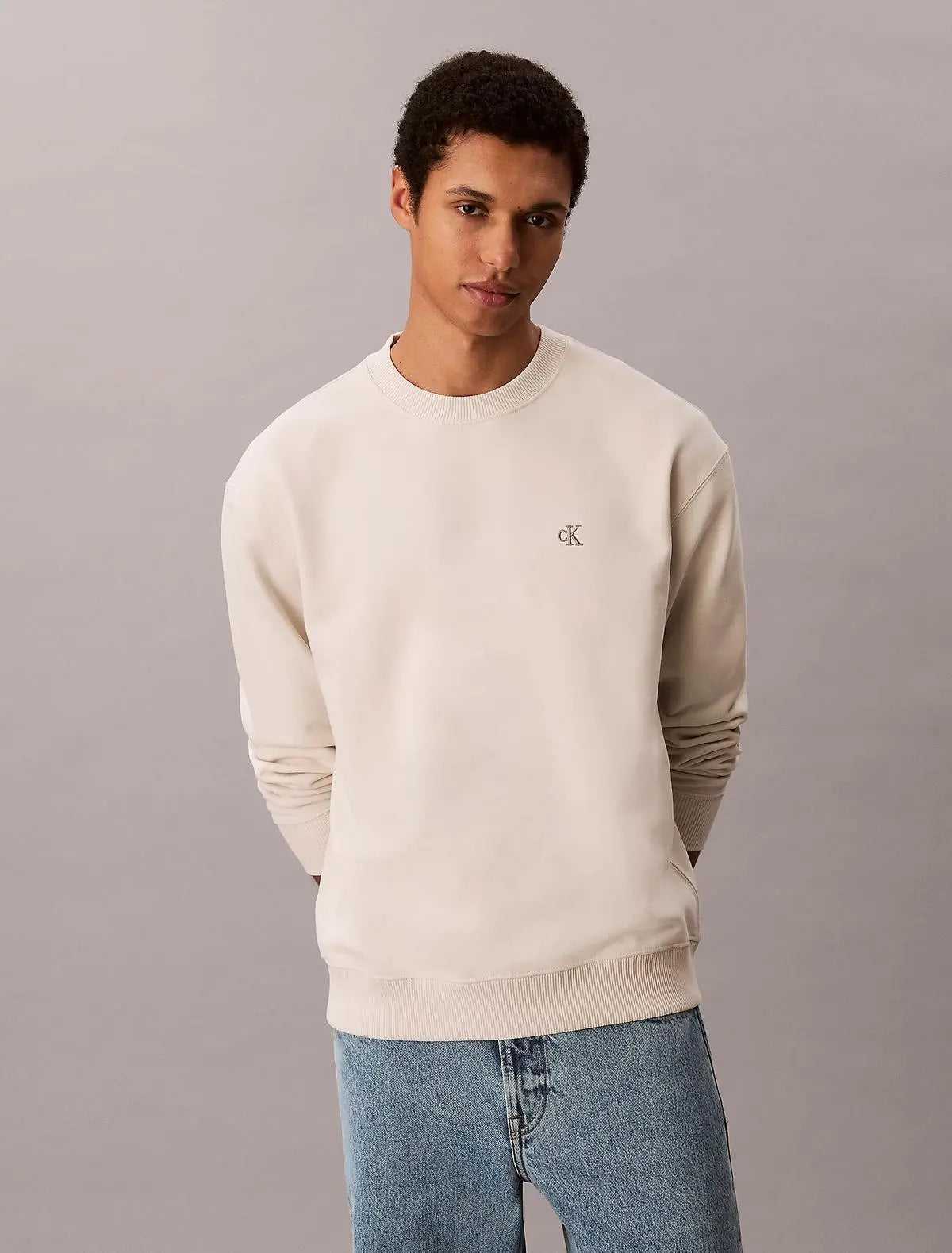 LV04RC296G LS EU 350TERRY MONOG. PANNA CALVIN KLEIN