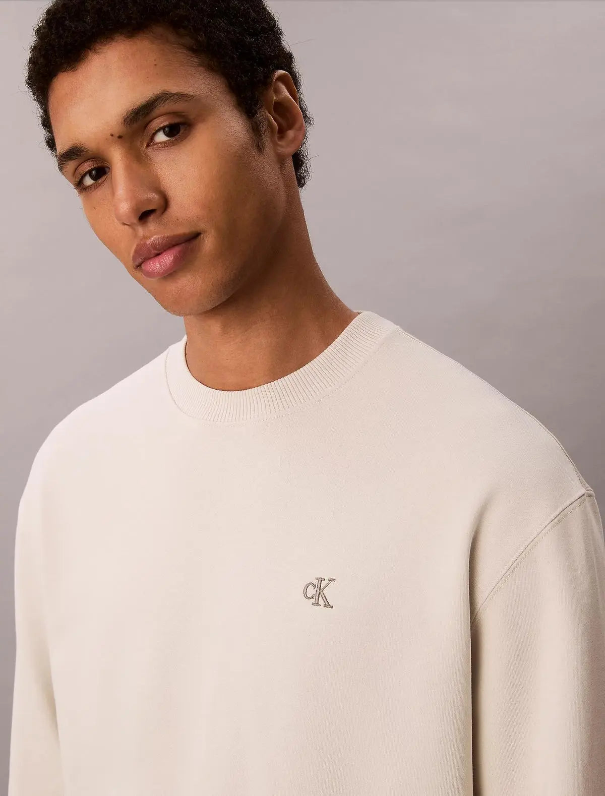 LV04RC296G LS EU 350TERRY MONOG. PANNA CALVIN KLEIN