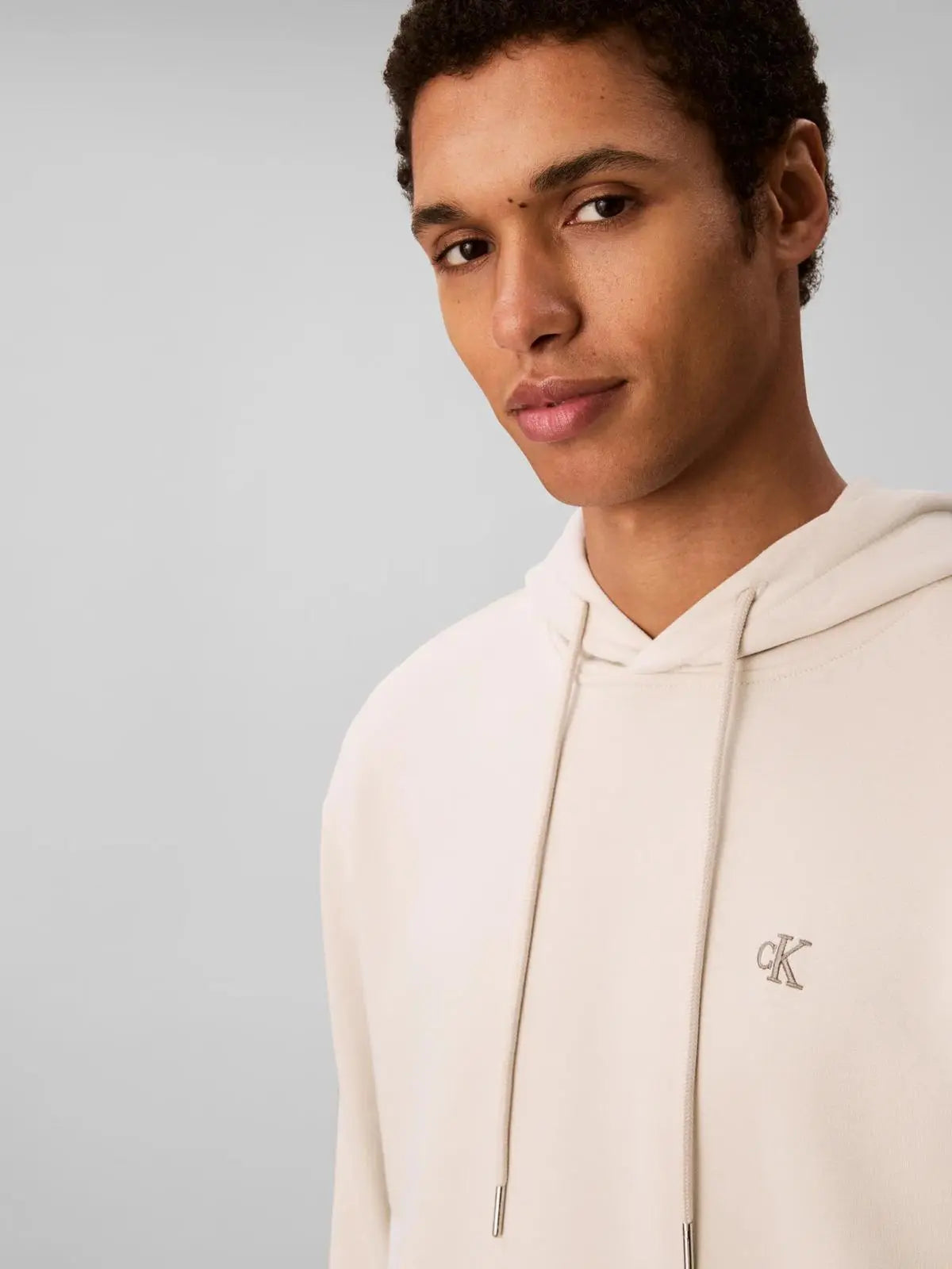 LV04RC297G LS EU 350TERRY HOODIE PANNA CALVIN KLEIN