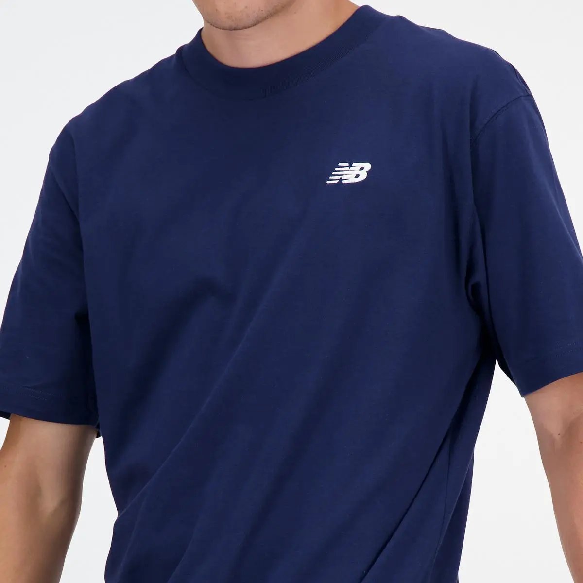 MT41509 SPORT ESSENTIALS COTTON T-SHIRT BLU NEW BALANCE