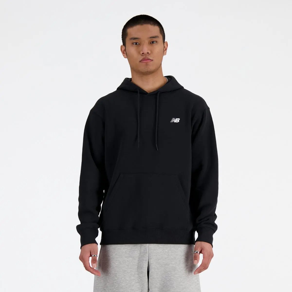 MT41511 SPORT ESSENTIALS FLEECE HOODIE NERO NEW BALANCE