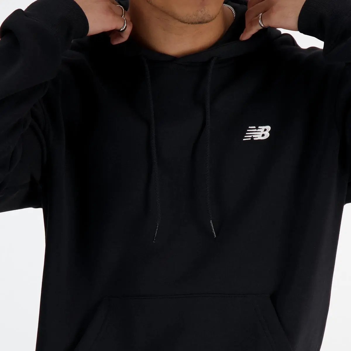 MT41511 SPORT ESSENTIALS FLEECE HOODIE NERO NEW BALANCE