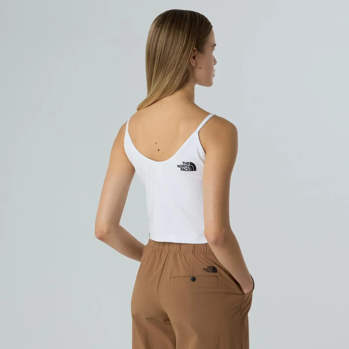 NF0A55AQ W SLIM CROP TANK FN41.WHITE THE NORTH FACE
