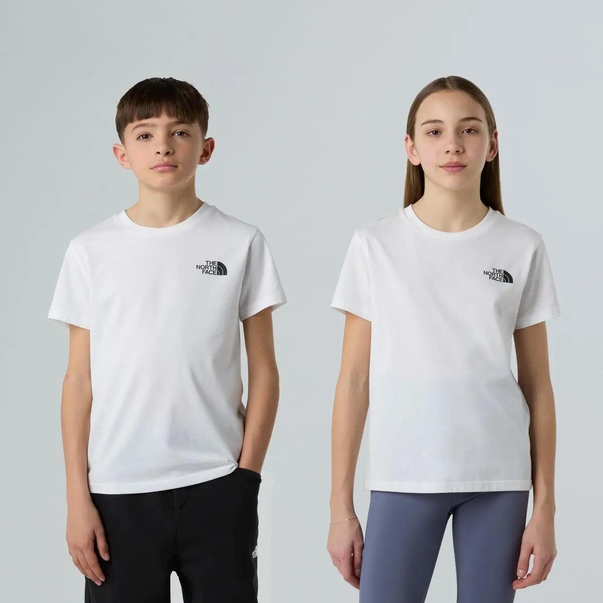 NF0A87T4 TEEN S/S SIMPLE DOME TEE BIANCO THE NORTH FACE