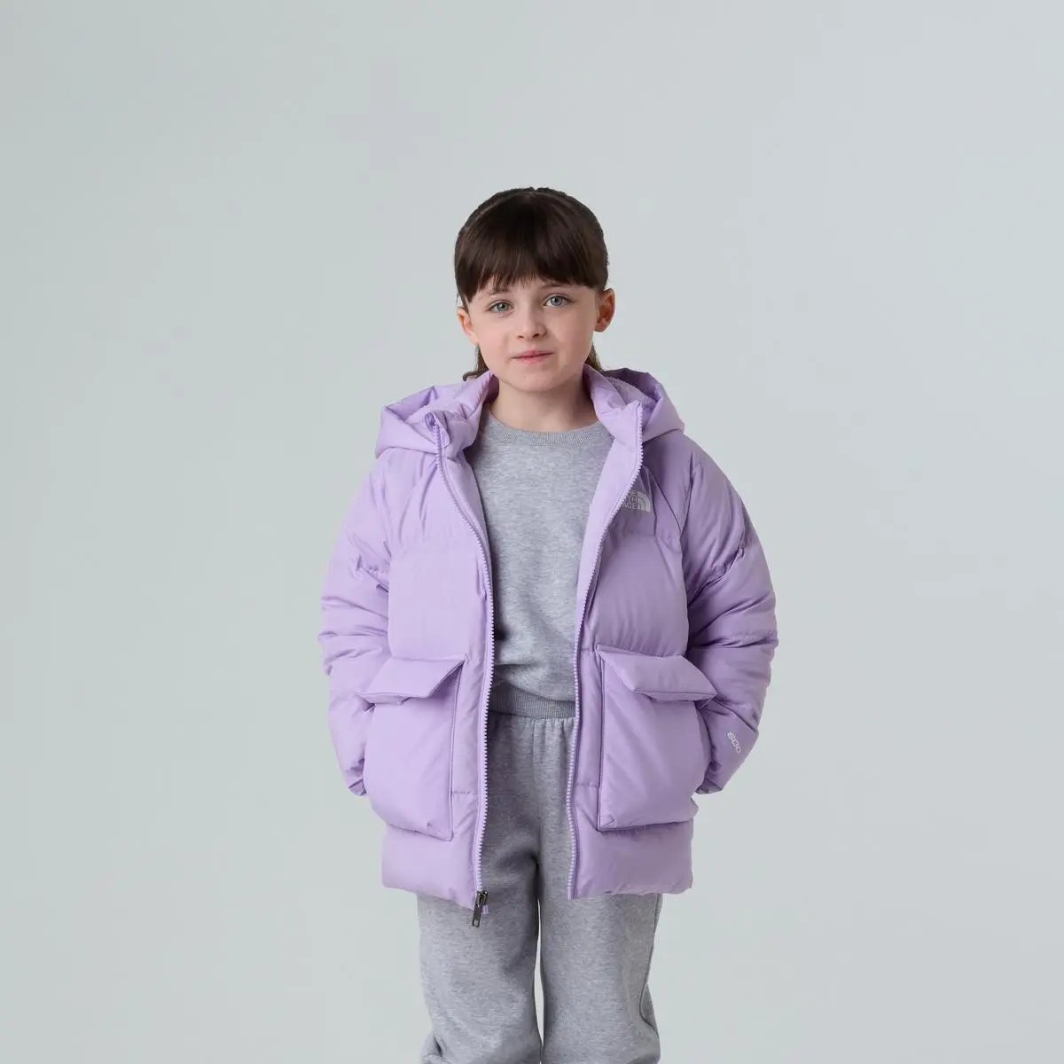 NF0A88VF KID ND FLC LINED PARKA QZI1.LILAC THE NORTH FACE