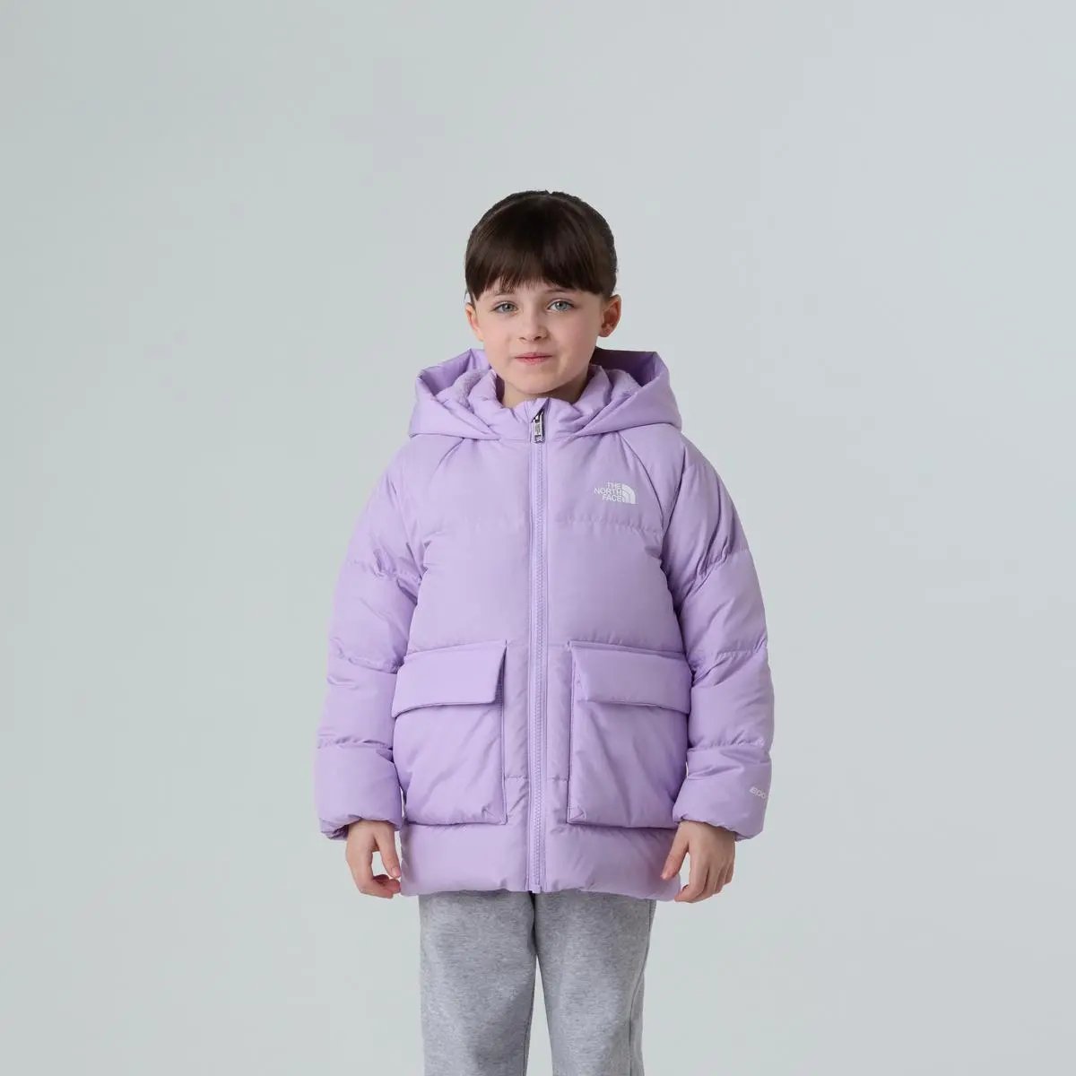 NF0A88VF KID ND FLC LINED PARKA QZI1.LILAC THE NORTH FACE