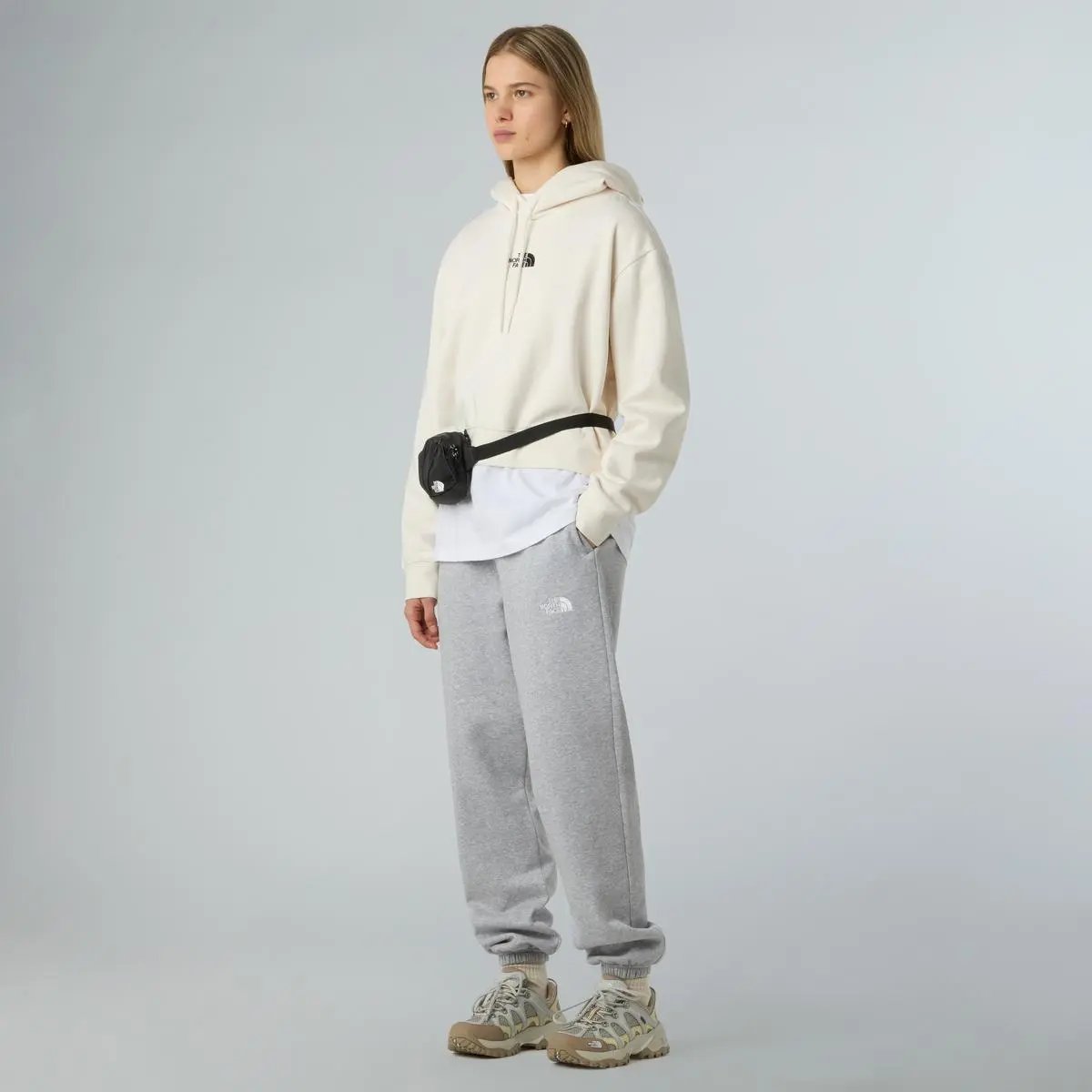 NF0A89EX W ESSENTIAL CROP HOODIE PANNA THE NORTH FACE