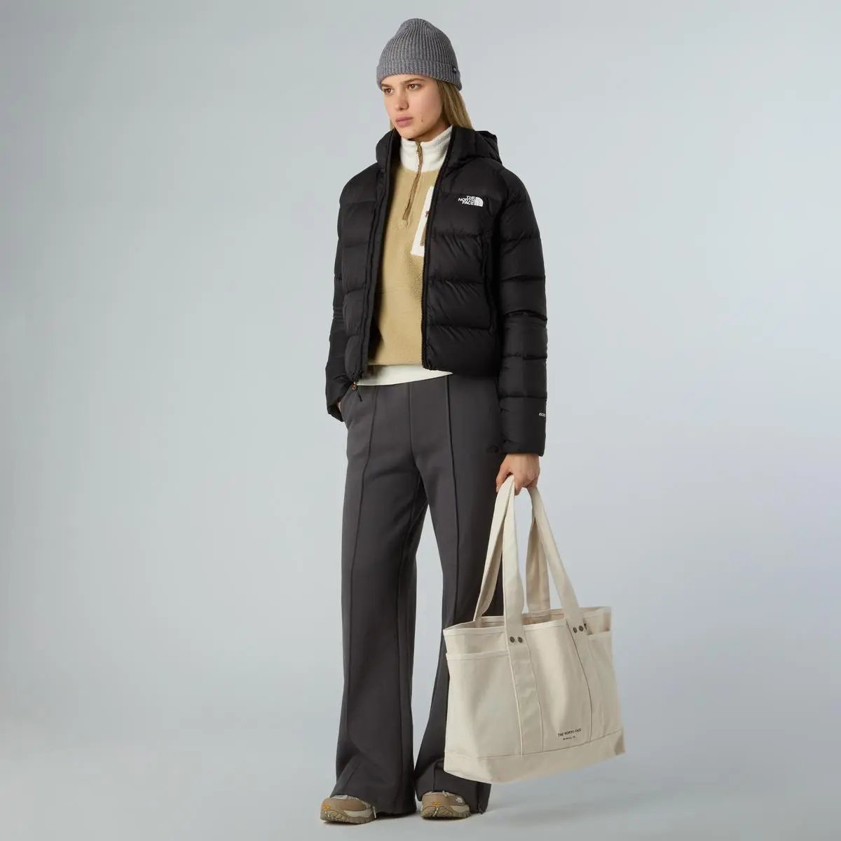 NF0A8E75 W HYALITE DOWN HOODIE NERO THE NORTH FACE