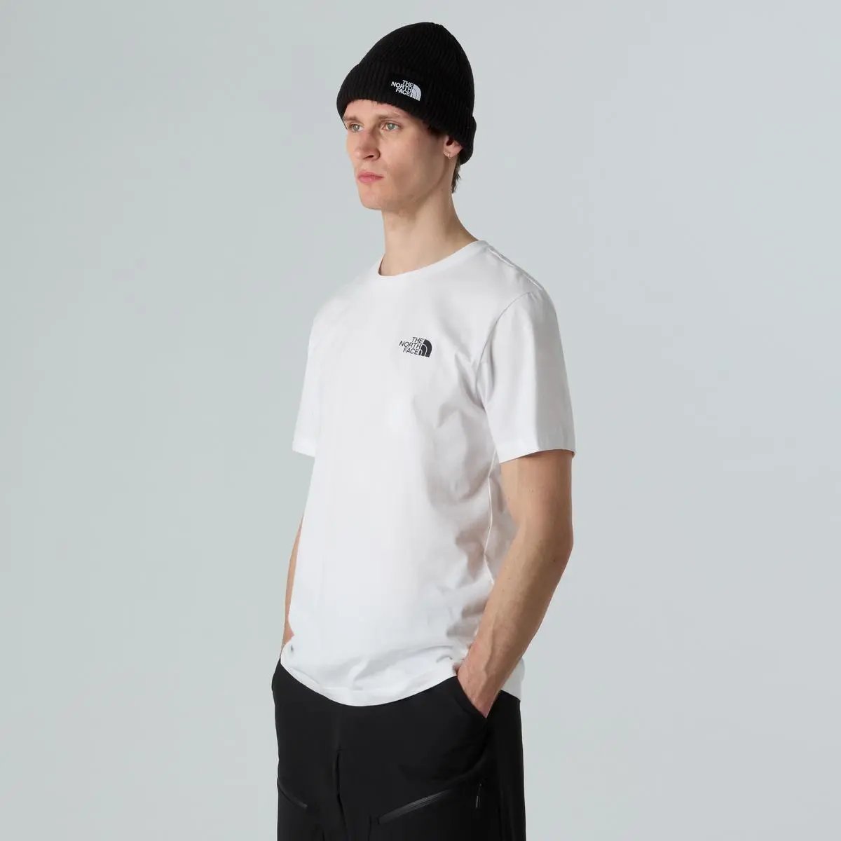 NF0A8EE7 M VERTICAL LOGO SS TEE BIANCO THE NORTH FACE